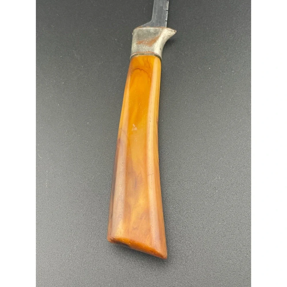 Antique Bakelite Letter Opener Marbled‎ Butterscotch Handle Art Deco Era Office